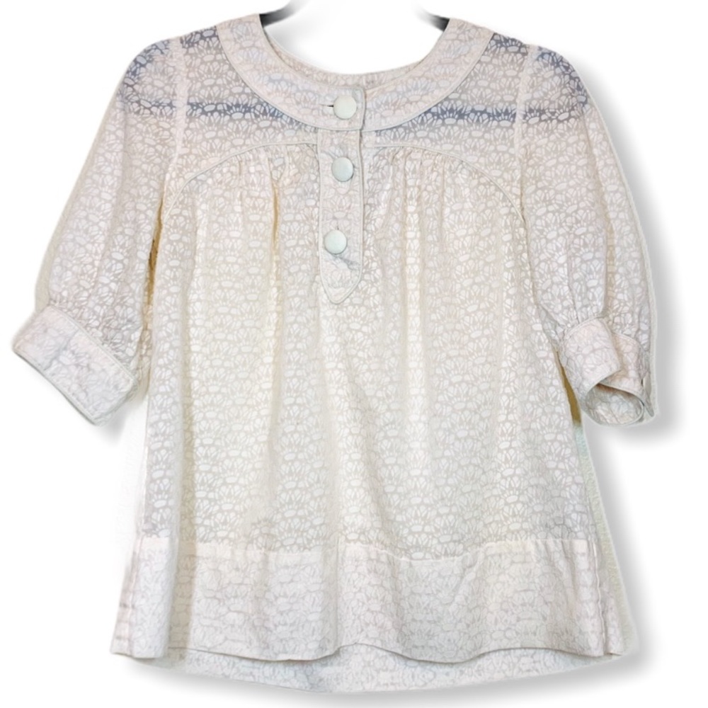 [ French Connection ] Sheer Pattern Top
